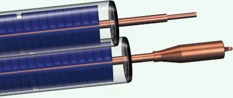Vacuum tubes for solar thermal energy