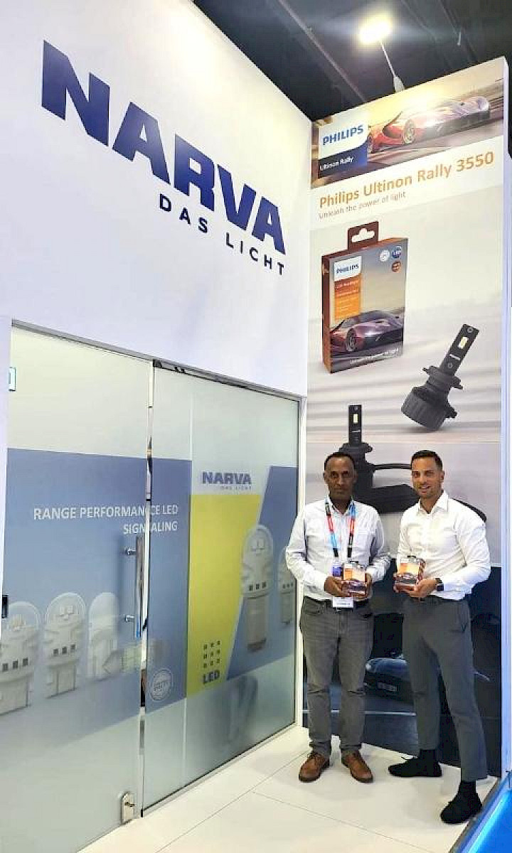 NARVA Automotive lighting at Automechanika in Dubai